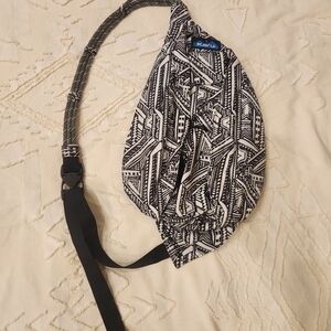 KAVU Black and White Patterned Sling Bag